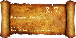 Kelemen Teofila névjegykártya